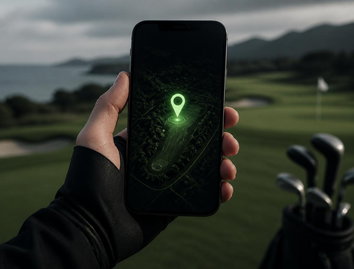 Telefon som viser banen funnet via GPS